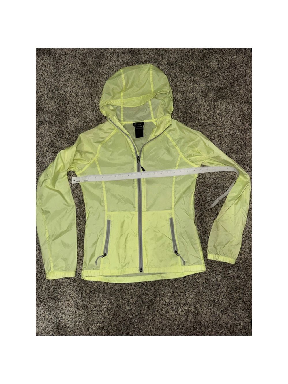 The North Face Neon Yellow Windbreaker Jacket XS Lightweight Hooded Running - Picture 2 of 11